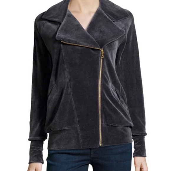 Neiman Marcus Jackets & Blazers - Neiman Marcus Minnie Rose Brand Velour Moto Jacket